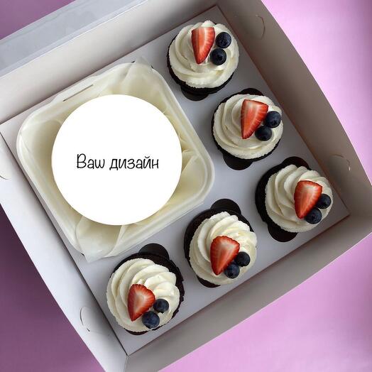 Набор Бенто торт + 5 капкейков