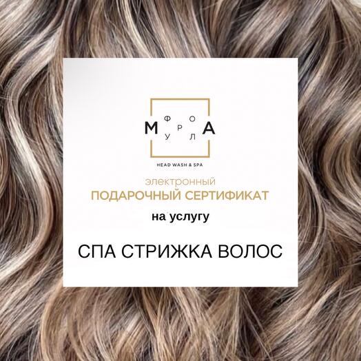 Сертификат на Спа стрижку волос
