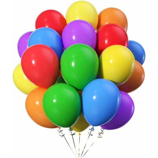 Mixed Color Helium Latex Balloons - 20pcs