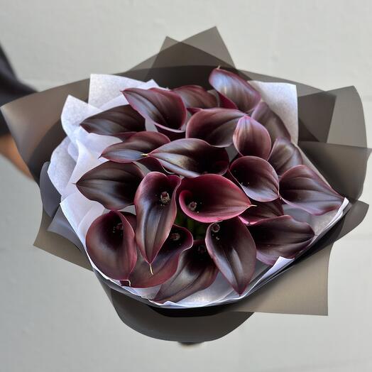 Черные каллы Luxury Flowers Монобукет