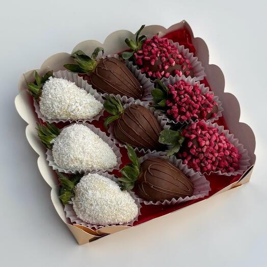 Conjunto de fresa en chocolate "Paradise Delight 9pcs"