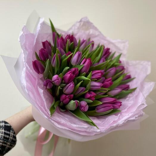Букет «51 розовый тюльпан»