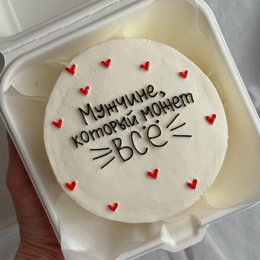 Бенто-торт на 23 февраля «Мужчине, который может ВСЁ»