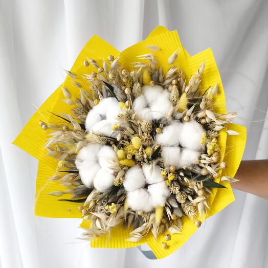 Букет из сухоцветов с хлопком(1)