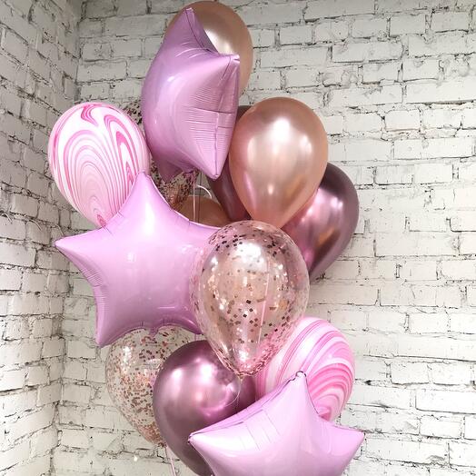 Balls pink combo 17 pcs