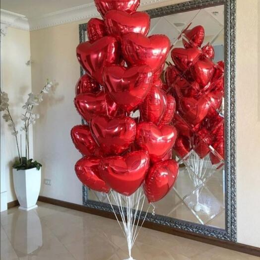 15 balonów w kształcie serca