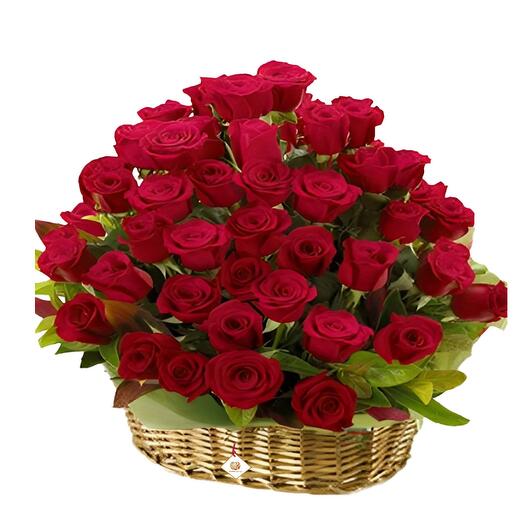 Dreamy Roses - Valentine Red Roses in Baket