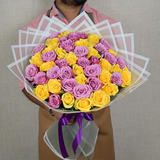 51 Yellow And Purple Roses
