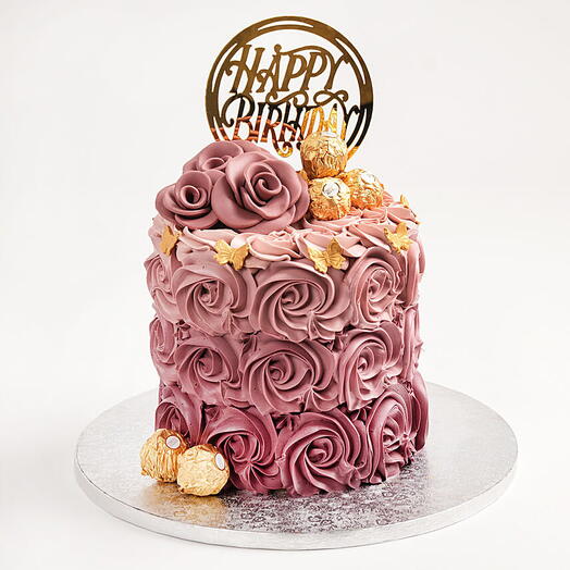 Rosy Birthday Chocolate Cake, 2kg