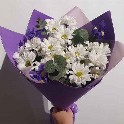 Сборный букет "Ириска снежная"