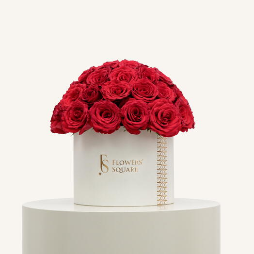 50 Red Roses Box Medium