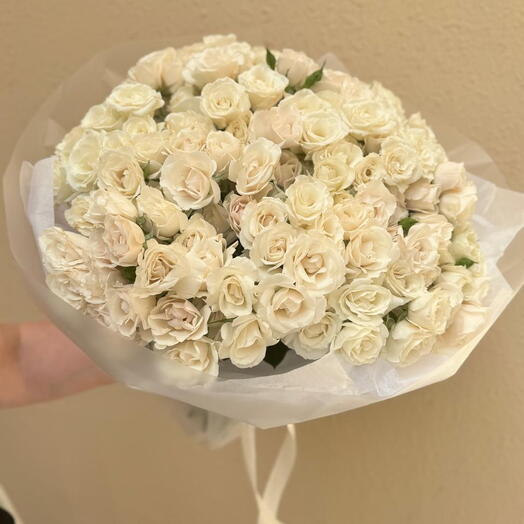 Cream spray roses white