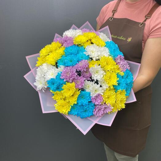 Bouquet of 21 chrysanthemums