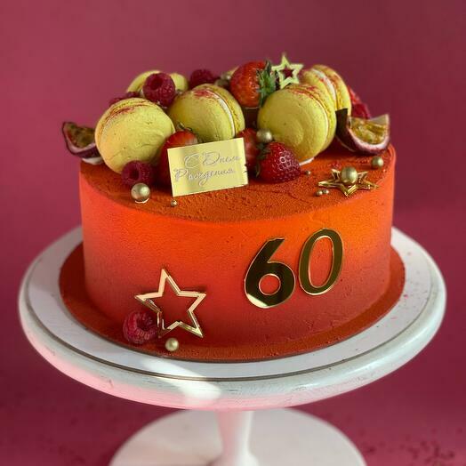 Pastel de colores brillantes