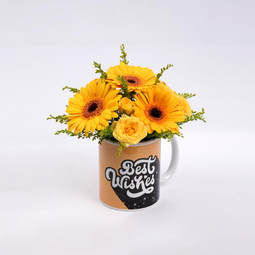 Best Wishes Flowers Mug