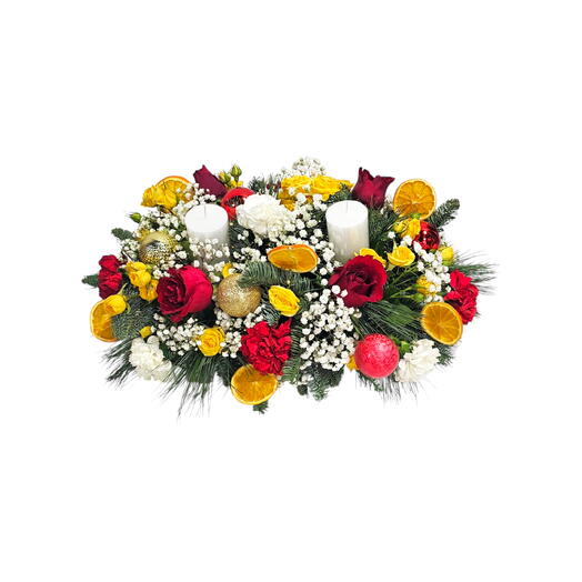 Merry Christmas Floral Tray Arrangement