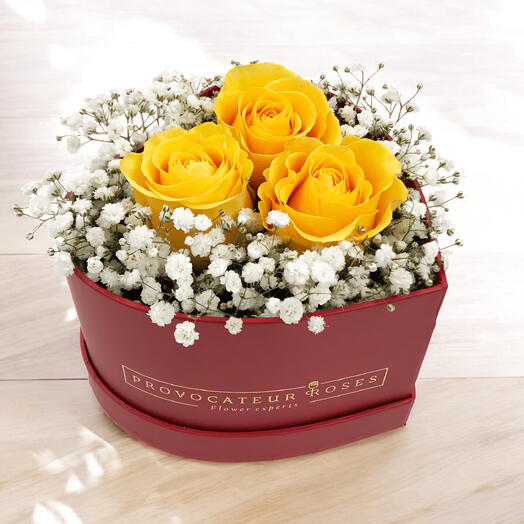 Caja de Rosas Amarillas