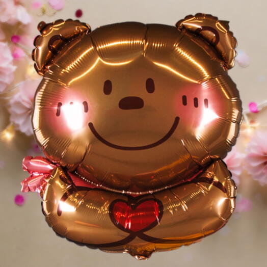 Воздушный шар гелий «Мишка с сердцем». Helium foil balloon Bear with love