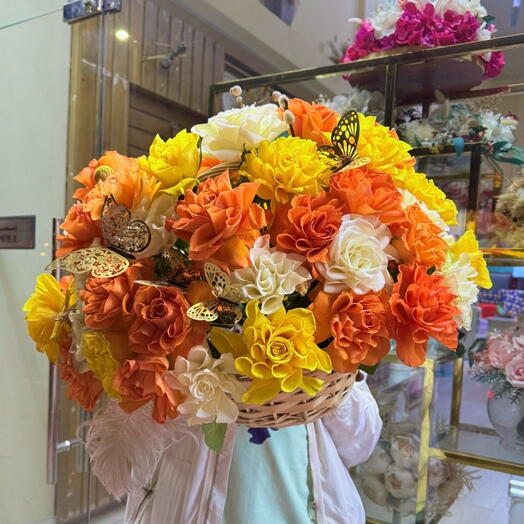 Sunset Bloom Basket