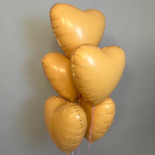 Juego de 5 corazones de papel de aluminio