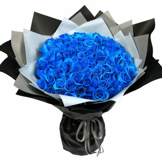 Fascinating Bouquet of 75 Blue Roses