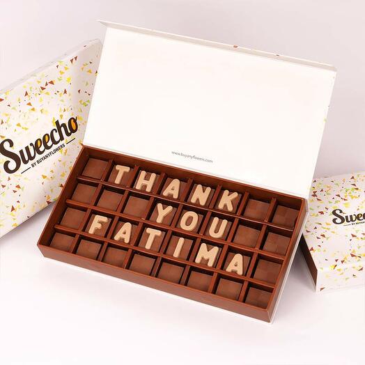 Customize Thank You Chocolates By Sweecho