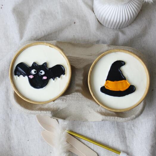 Торт в стакане с летучей мышью Halloween