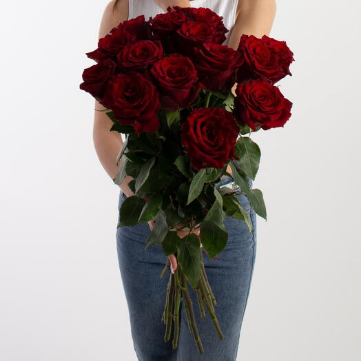 Ramo de 15 rosas Burdeos