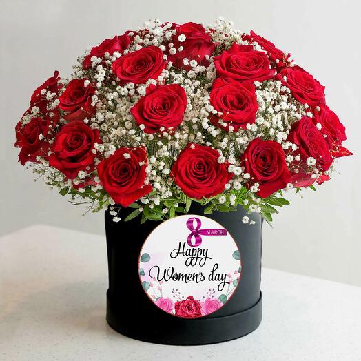 "Ruby Embrace: 35 Red Roses Box"