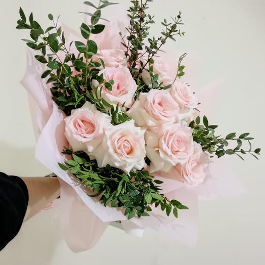 Soft Pink Roses Bouquet