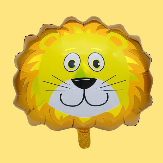 Шар гелий лев желтый. Helium foil ballon Lion gold yellow
