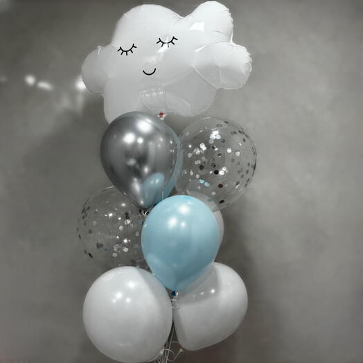 Набор Шаров «Облако» 10шт. Set of helium balloons CLOUD 10 pcs