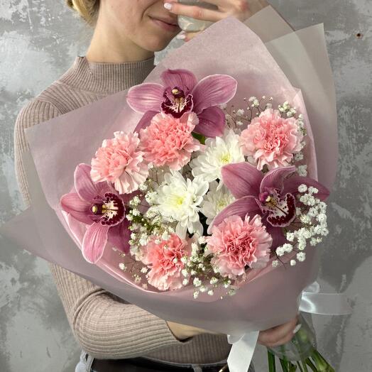 Романтичный букет с орхидеей орхидейей🌸