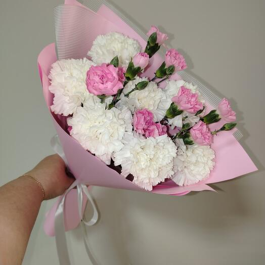 😍Новинка💃 Очень ароматный букетик из белых и кустовых диантусов