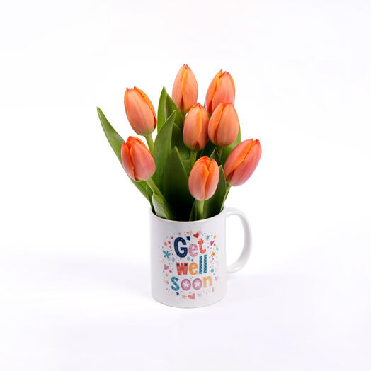 Get Well Soon Tulips Mug