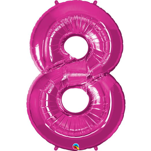 Pink Number Eight Helium Balloon - 5343