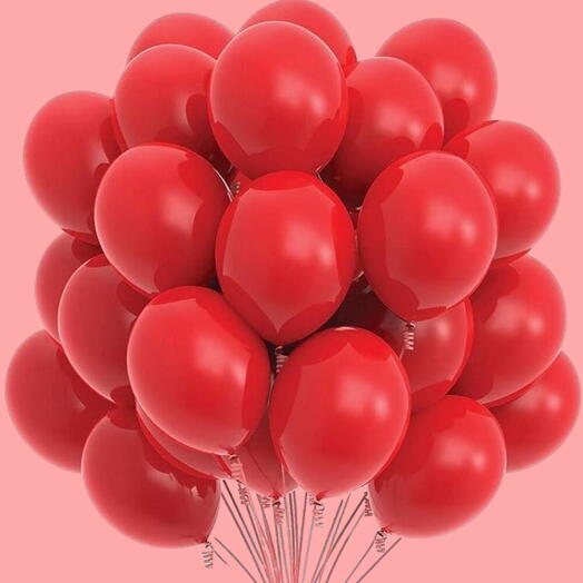 Set of 25 Red latex Balloons