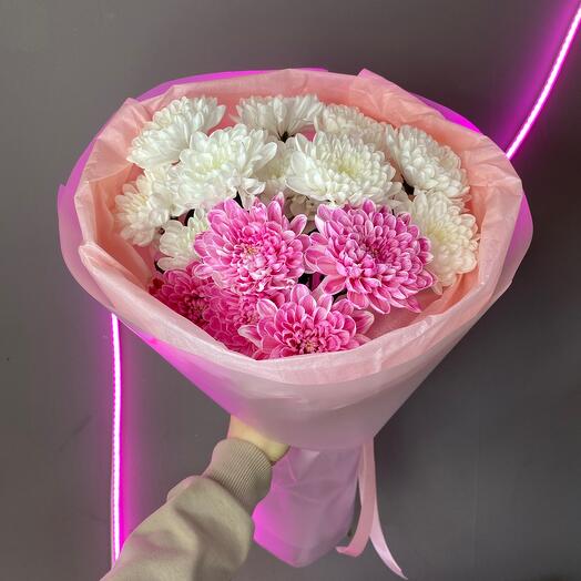 Нежный букет из хризантем🌸