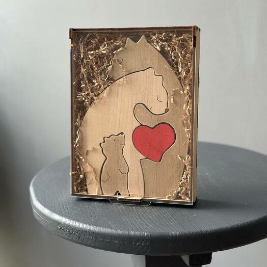 Деревянный пазл "Семья"