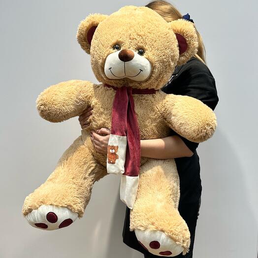 Игрушка мягконабивная (Мишка в шарфе) 110см (01050001)