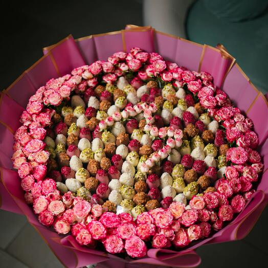 Bouquet (size XXL, pink/multicolour)