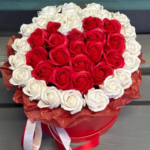 Сердце из мыльных роз 🌹