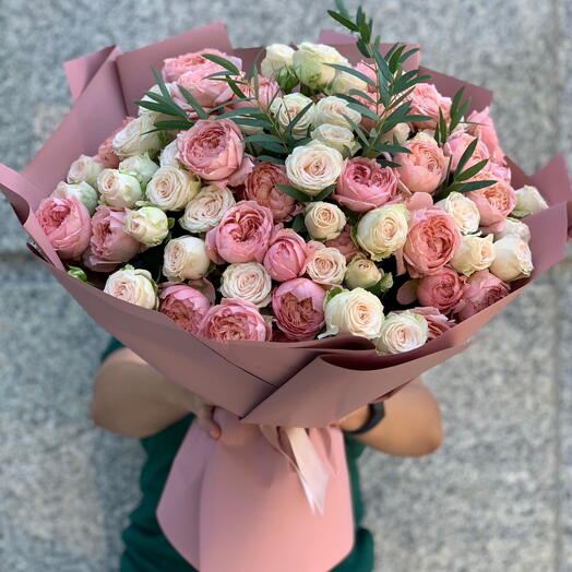 Peony rose mix bouquet Triumph