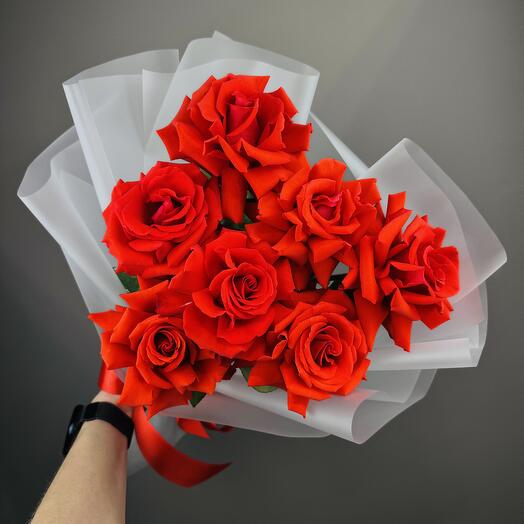 ♥️ Rosas francesas de Coral brillante (7pcs)