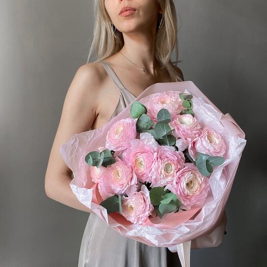Букет из розовых ранункулюсов. Veresk 238