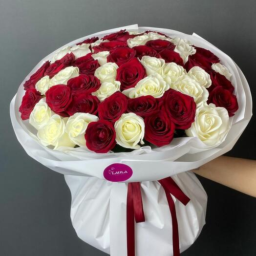 Воздушный букет из роз