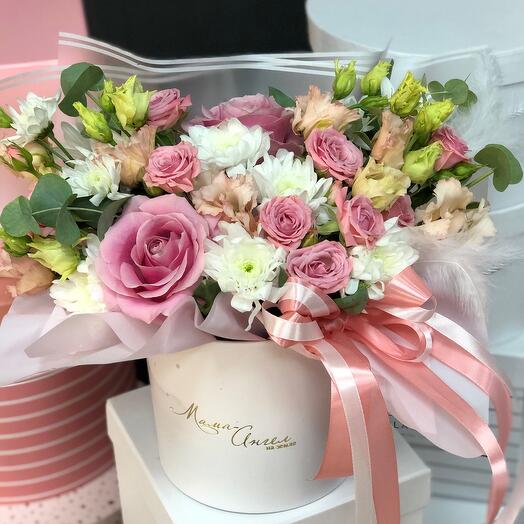 Милая коробка с цветами 🌸