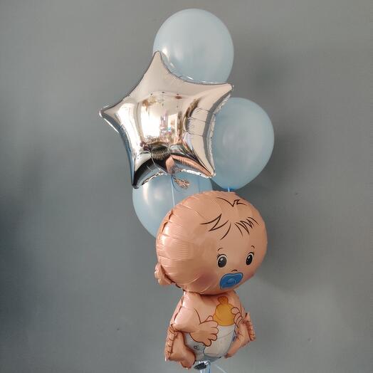 A set of balloons with helium Boy