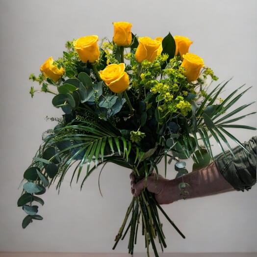 Ramo de 12 Rosas amarillas