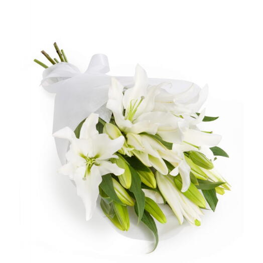 White Lili bouquet